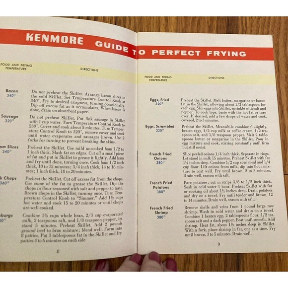 Kenmore Automatic Skillet Recipe Book Vintage 1955 Booklet Manual Paperback - Picture 4 of 9